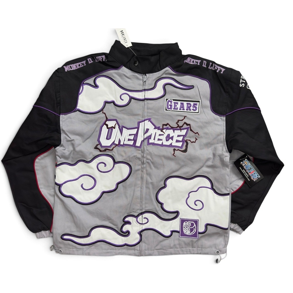 One Piece Gear 5 Moto Jacket Luffy BoxLunch Exclusive Gray Black NWT Size M
